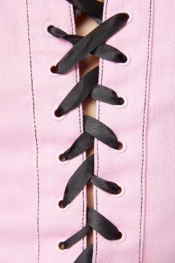 Contrast Grunge Corset Top