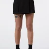 Contrast Stitch Goth Skort
