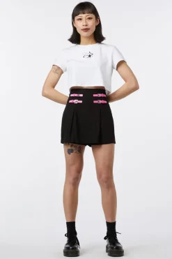 Contrast Stitch Goth Skort