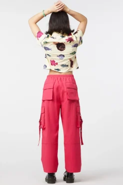 Contrast Stitch School Cargo Pant