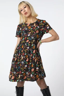 Crafty Witch Print Dress