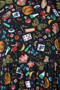 Crafty Witch Print Dress