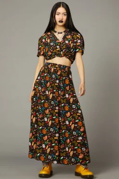 Crafty Witch Print Skirt