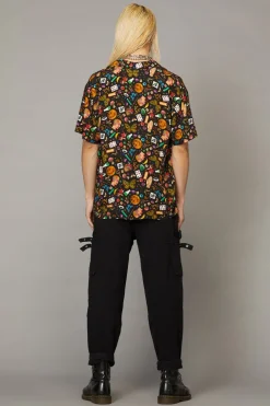 Crafty Witch Print Ss Shirt