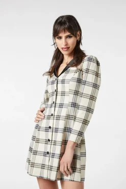 Crescent Tartan Long Sleeve Dress