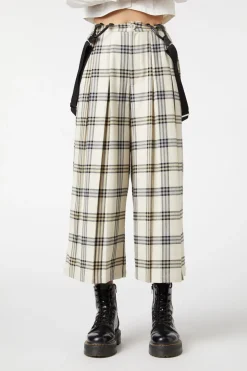 Crescent Tartan Pleated Culottes