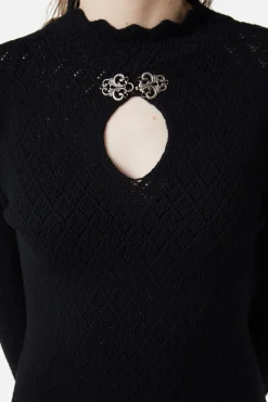 Crochet Knit Mini Dress