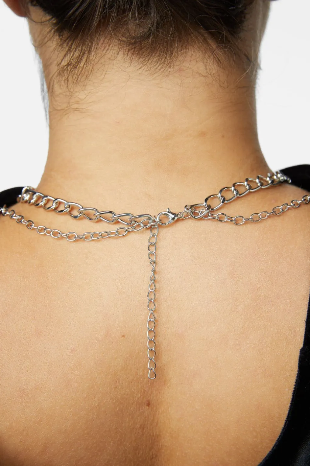 Cross Double Chain Necklace