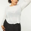 Curve Basic Mesh Long Sleeve Top