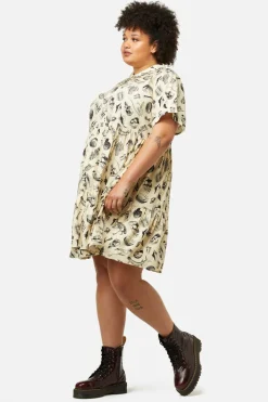 Curve Body Fossils Printed Dress