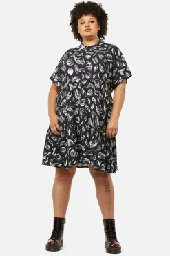 Curve Body Fossils Printed Dress