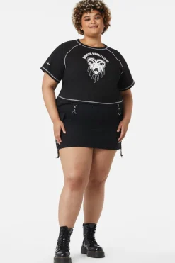 Curve Broken Hearts Crop Raglan