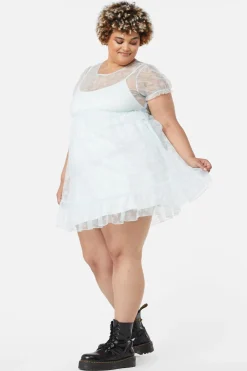 Curve Butterflies On The Wall Mesh Dress