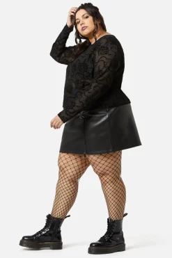 Curve Decaying Days Flocked Mesh Top