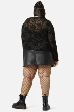 Curve Decaying Days Flocked Mesh Top