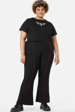 Curve Diamante Butterfly Zipper Tee