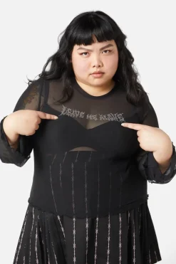 Curve Diamante Leave Me Alone Top