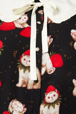 Curve Kitty Kisses Collar Blouse