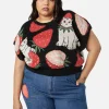 Curve Kitty Kisses Knit Top