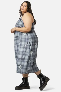 Curve Love Her Printed Satin Split Dress