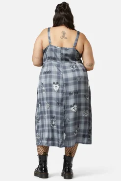 Curve Love Her Printed Satin Split Dress