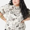 Curve Lover'S Departure Printed Blouse