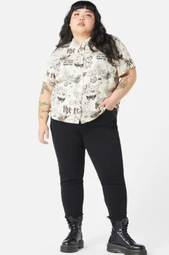 Curve Lover'S Departure Printed Blouse