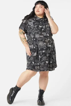 Curve Lover'S Departure Print Dress