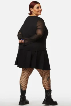 Curve Pentagram Contrast Mesh Top