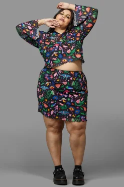 Curve Plantistry Mesh Skirt