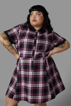 Curve Posh Tartan Dress