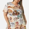 Curve Prehistoric Dino Tile Pr Dress