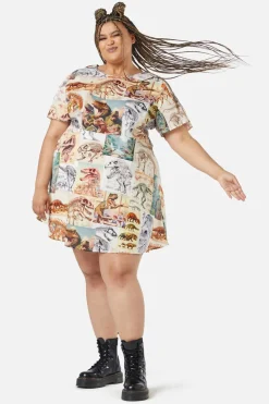 Curve Prehistoric Dino Tile Pr Dress