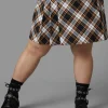 Curve Pumpkin Tartan Skirt