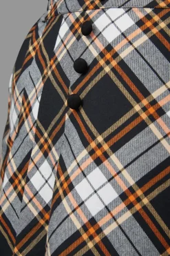 Curve Pumpkin Tartan Skirt
