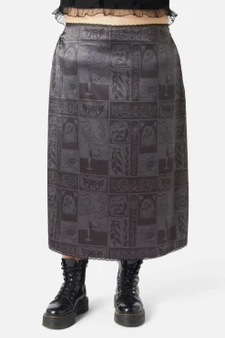 Curve Ruined Mansion Satin Brocade Skirt