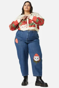 Curve Strawberry Patch Peg Leg Jean