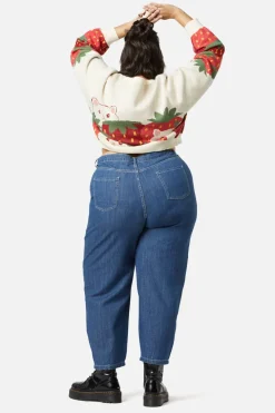 Curve Strawberry Patch Peg Leg Jean