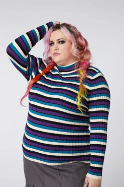 Curve Tabby Stripe Skivvy Knit