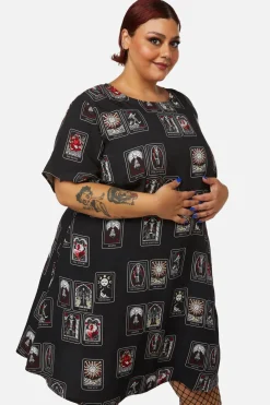 Curve Tarot Spread Print Dress