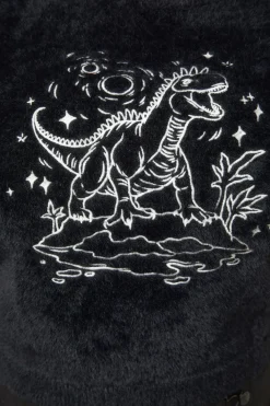 Curve Triassic Embroidery Fluffy Knit