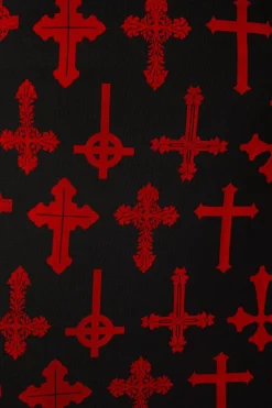 Curve Vowed Flocked Mesh Dress