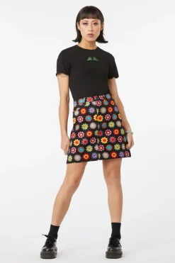 Daisy Cotton Drill Mini Skirt