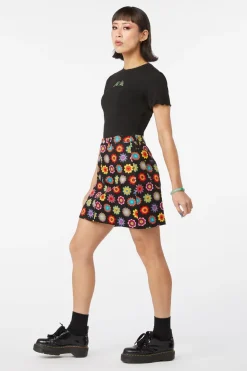Daisy Cotton Drill Mini Skirt