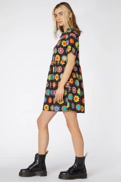 Daisy Jersey Smock Dress