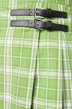 Dazed Tartan Pleat Pinny