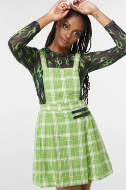 Dazed Tartan Pleat Pinny
