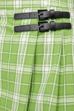 Dazed Tartan Pleat Pinny