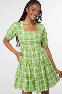 Dazed Tartan Ruffle Dress