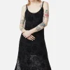 Decaying Days Flocked Mesh Dress